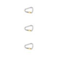 thumbnail image 3 of Decodeary Carabiner LightWeight Wear-Resistant Advanced Technology Wide Application Smooth Surface High Strength Caribeener Clips Silver 3Set, 3 of 6