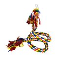 thumbnail image 1 of Xuanheng Bird Spiral Rope Perch Bird Cage Toy, Hanging Flexible Resting with Bell, Parrot 0.5m, 1 of 8