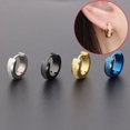 thumbnail image 1 of Fashion Men Stainless Steel Circle Dangle Stud Earrings Statement Jewelry Gifts, 1 of 3