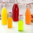 thumbnail image 5 of Snap Top Glass Bottle Caps Swing Stopper Reusable Silicone Lids for Beverage Storage Easy Clean Outdoor Picnic Kitchen Camping, 5 of 5