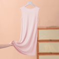 thumbnail image 4 of Diufon Robe de Pyjama pour Femme Été Mince Respirante Sans Manches Col Ras du Cou Chemises de Nuit Décontractées Amples Vêtements de Nuit pour la Maison, 4 of 4