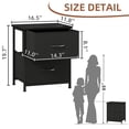 thumbnail image 3 of Eunos Tables de Nuit Noires pour Chambre, Ensemble de 2, Petite Table de Chevet Table d'Appoint pour Garde-Robe Salon, 3 of 7