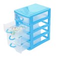 thumbnail image 1 of RXIRUCGD 13*9*18cm Mini Organizer Box Storage Container Case with 5 Clear Desktop Drawer Units,Blue, 1 of 3