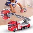 thumbnail image 2 of SNNROO Die-cast Alloy Fire Truck Toys Set  Fire Fighting Sandbox Game   Rescue Cars  Tower   Gift For 3+, 2 of 2