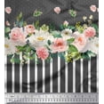 thumbnail image 2 of Soimoi Gray Poly Georgette Fabric Dot & Floral Panel Print Fabric by Yard 52 Inch Wide, 2 of 3