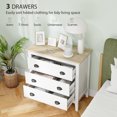 thumbnail image 4 of HOMCOM Modern Dresser for Bedroom with 3 Drawers Quiet Slides White, 4 of 10
