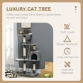 thumbnail image 4 of PawHut 46Inch Scratching Cat Tree Multi Level Activity Center Grey, 4 of 10