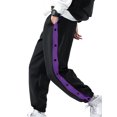 thumbnail image 4 of Faithtur Men's Tear Away Pants, Loose Fit Basketball Pants High Split Snap Button Sweatpants, 4 of 9