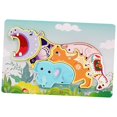 thumbnail image 4 of HILABEE Wooden Animal Puzzles Early Educational Animal Recognition Shape Matching Puzzle Hippo, 4 of 9
