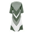 thumbnail image 4 of Pisexur Robe à Manches Courtes à Col en V Longueur Genou Mode Femmes Été Imprimé Décontracté Col en V Bouton Manches Courtes Vacances Poches Robe Femmes Robe, 4 of 5