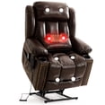 thumbnail image 2 of INGALIK Fauteuil Inclinable Élévateur à Double Moteur, Grande Puissance, Position Infinie, Fauteuil Inclinable à Plat, Fauteuil Élévateur Électrique en Cuir, Télécommande Remplaçable, 2 of 5