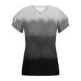 thumbnail image 4 of Pompotops T-shirt Décontracté à Col en V pour Femmes de Printemps et d'Été, Haut Imprimé à Manches Courtes, Liquidation, 4 of 5