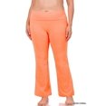 thumbnail image 1 of CHUANK Womens & Plus Stretch Cotton Fold-Over High Waist Bootcut Workout Flared Yoga Pants, 1 of 4