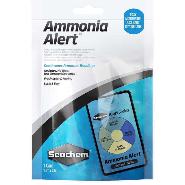 Testeur d'ammoniaque Seachem Alert pour aquarium - Lecture 1 unité