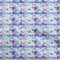 thumbnail image 1 of oneOone Cotton Flex Blue2 Fabric Abstract Zigzag Sewing Craft Projects Fabric Prints By Yard 40 Inch Wide, 1 of 4