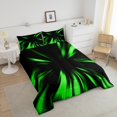 thumbnail image 4 of Erosebridal Abstract Ombre Bedding Queen Comforter Set, Green Black Down Comforter, Chic Geometry Decoration, Reversible, 4 of 7