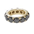 thumbnail image 2 of 12 1/2ct Black Diamond Eternity Ring 14K Yellow Gold, 2 of 2