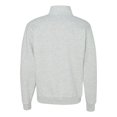 thumbnail image 2 of Jerzees Mens NuBlend Quarter Zip Cadet Collar Sweatshirt, M, Ash, 2 of 2