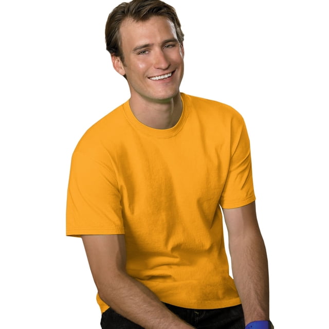 Hanes T-shirt à Manches Courtes pour Hommes 5,2 oz, L, Or
