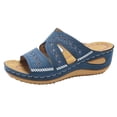 thumbnail image 2 of Dvkptbk Pantoufles pour Femmes Sandales Multicolores Brodées pour Femmes avec Semelle Compensée à Bout Ouvert Chaussures à Plateforme Chaussures pour Femmes, 2 of 9