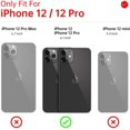 thumbnail image 4 of navor Clear Case Compatible for iPhone 12 Pro 6.1 Inch, Metal Ring Stand Works with Magnetic Car Phone Mount Case Drop Protection and Clear Hard Back Cases (Crystal Clear), 4 of 4