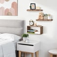 thumbnail image 3 of Sorbus Floating Shelves for Wall Set of 3 - Bathroom Shelves for Wall Storage, Over Toilet, Bedroom, Farmhouse, Wall Decor - 2 Floating Shelves with Invisible Brackets & 1 Rectangular Box, 3 of 7