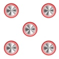 thumbnail image 2 of Ruiboury Mobile Phone Game Joystick Practical Screen Sucker Rocker Gamepad Button Controller Assist Joypad Gaming Supplies Red 5Set, 2 of 6