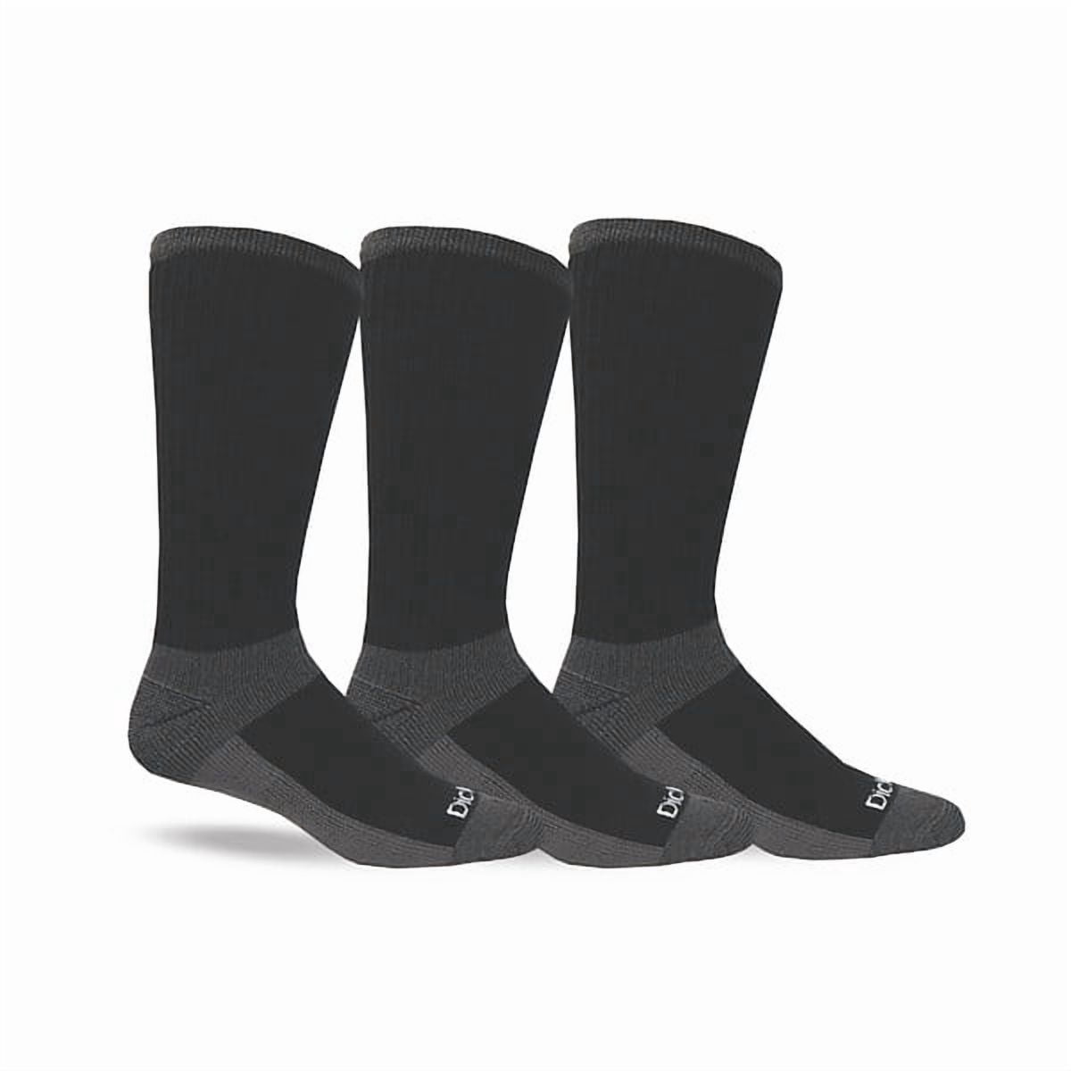 Genuine Dickies Men Mid-weight Crew Socks - Black - 6 Pairs (2x3PK)