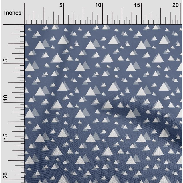 oneOone Georgette Viscose Fabric Triangle Geometric Printed Fabric 1 Yard 42 Inch Wide