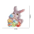 thumbnail image 3 of EGNMCR Easter DIY 5D Diamond Art Painting Kits, Easter Rabbit Eggs Tabletop Decoration With LED String Light, Cute Diamond Paintings Ornament For Easter Day, Gift, 3 of 4