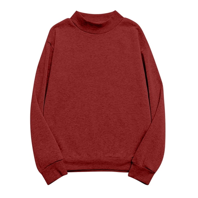 Jamicy Chandails en Molleton d'Automne pour Femmes Cadeau pour Femmes Chandails en Molleton Décontractés Surdimensionnés Col Rond Manches Longues Pull Tops Mode Automne 2025 Vêtements Légers Tees