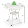thumbnail image 3 of Gymax Table à Manger Rond de Patio 31,5 Pieds' pour 4 avec Trou pour Parasol 2 Pieds' Table d'Appoint d'Extérieur, 3 of 7