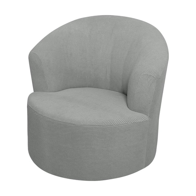Housse Extensible pour Fauteuil Tonneau Pivotant, Housse Élastique pour Fauteuil Inclinable Moderne, Housse de Canapé de Club, Lavable à la Machine, Gris (1 Pcs)