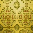 thumbnail image 1 of Ahgly Tapis de Zone Carré Jaune Transitionnel Lavable en Machine, 6 Pieds Carré, 1 of 7