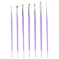 thumbnail image 1 of Miangastore Fingernail Brush 7 Pcs Violet Nail Art Brushes for Professional Use, 1 of 9