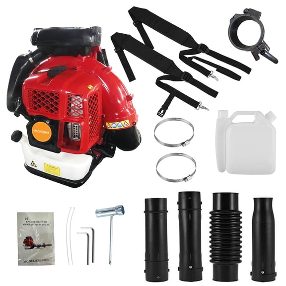 Moteur à 2 Temps Volume d'Air 900 CFM Réservoir 2,3 L Souffleuse à Feuilles 80 Cc Souffleuse à Neige à Sac à Dos à Essence