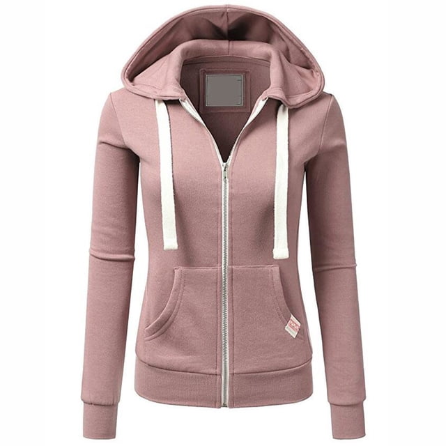 Drppepioner Sweat à Capuche Décontracté pour Femmes avec Poches, Fermeture Éclair, Manches Longues