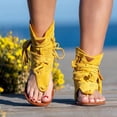 thumbnail image 1 of zanvin Sandales on, Sandales d'Été Femmes Filles Sandales de Plage Rétro Sandales Bohèmes à Pampilles Chaussures Romaines de Plage Bottes Sandales pour Femmes, 1 of 5