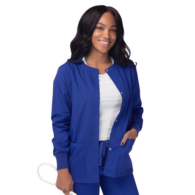 Sivvan Veste d'Échauffement pour Sarraus pour Femmes / Boutons-Pression à l'Avant - Col Rond