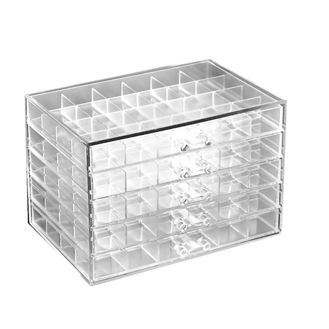 maskred 120 Grids Decoration Organize Box Transparent Empty Art Display Holder Case Beauty Tool