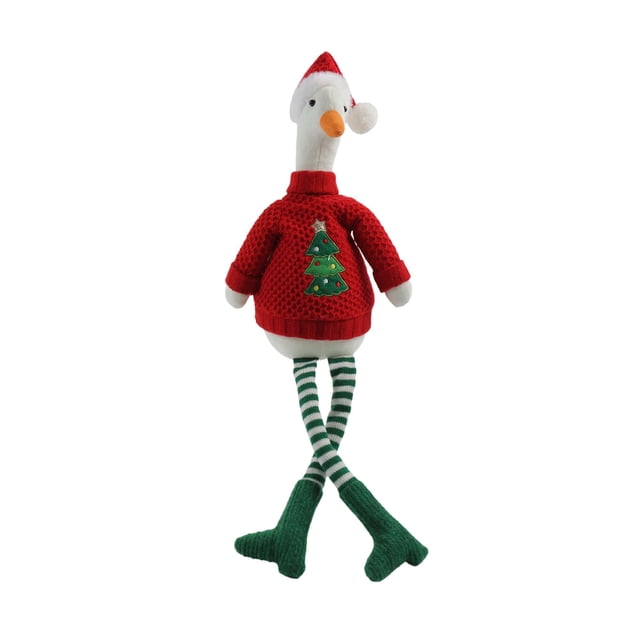 Holiday time Goose sitting Decoration, 25 inches height, multi color
