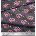 thumbnail image 2 of Soimoi Rayon Fabric Balloon & Hedgehog Kids Printed Craft Fabric by The Yard 56 Inch Wide, 2 of 3