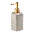 thumbnail image 1 of Qeeadeea Marble Soap Dispenser For Bathroom Kitchen, Hand Ceramic Soap Dispenser, Gold Soap Dispenser, Refillable Lotion Dispenser-Khaki-320ml/11.3oz, 1 of 6