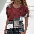 thumbnail image 2 of Pompotops Pull à Manches Courtes pour Femme Casual T-Shirt Top, 2 of 4