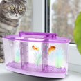 thumbnail image 1 of LAFGUR Small Aquarium, Desktop Fish Tank, For Betta With LED Light Small Fishes With Water Change Valve, 1 of 8