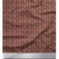 thumbnail image 1 of Soimoi Orange Poly Georgette Fabric Wild Animal Skin Small Print Fabric by Yard 52 Inch Wide, 1 of 3