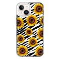 thumbnail image 1 of MUNDAZE Apple iPhone 14 Plus White Zebra Sunflowers Polkadots Double Layer Phone Case Cover, 1 of 6