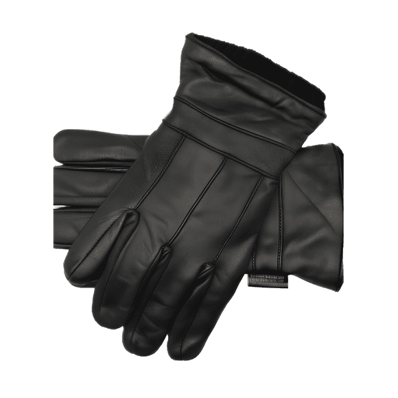 Winter Gloves- Men- Supple Leather Gloves- 3M Fleece Insulated- Elegant Style- Comfortable and Soft- Size Large- by North Gloves