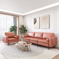 thumbnail image 2 of Costway Modular 3-Seat Sofa Couch with  Socket USB Ports & Side Storage Pocket Coral Pink, 2 of 10