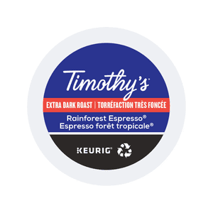 Timothy's Rainforest Espresso Keurig K-cup Pods 96 Nombre
